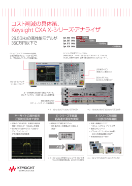 コスト削減の具体策、Keysight CXA X
