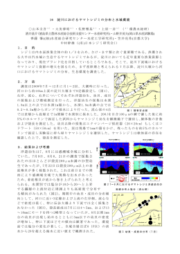 淀川におけるヤマトシジミの分布と水域環境