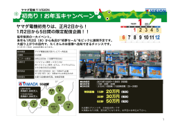 ヤマダ電機初売りは、正月2日から！ 1月2日から5日間の限定配信企画