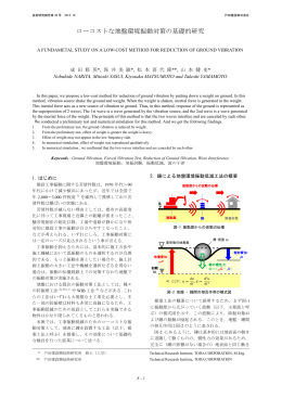ローコストな地盤環境振動対策の基礎的研究(PDF:1.2MB)