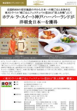 楽天朝ごはんフェスティバル(R)2013洋朝食日本一獲得