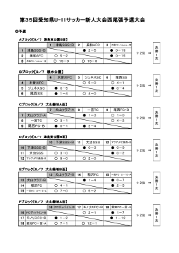 第35回愛知県U-11サッカー新人大会西尾張予選大会