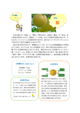日本の梨には「赤梨」と「青梨」があります。赤梨は「豊水」や「幸水」な ど