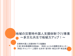 発表資料 （PDF844KB） - 埼玉県NPO情報ステーション NPOコバトンびん