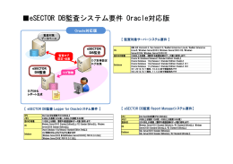 eSECTOR DB監査システム要件 Oracle対応版