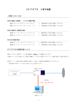 PDF資料 [CTIアダプタ取り付け工事について(INS64/アナログ/INS1500)]