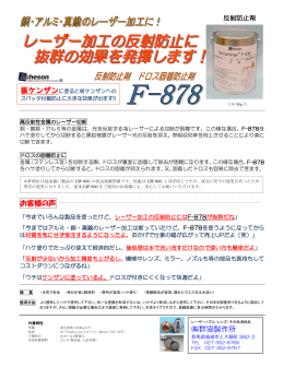 反射防止剤 F-878 パンフレット