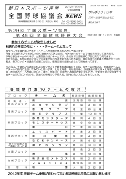 全国野球協議会 - 新日本スポーツ連盟