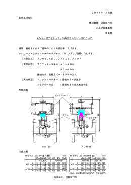 モデルチェンジのお知らせ(PDF 171KB)