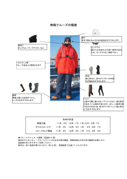 南極クルーズの服装