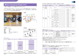 Metro Concourse Vision【MCV】 東京メトロ主要駅のコンコースに設置