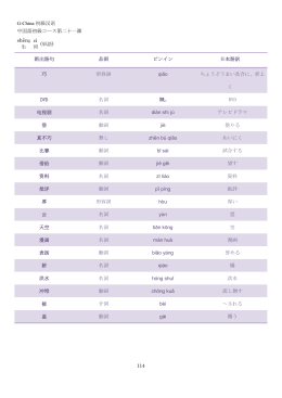 G-China 初級汉语 114 中国語初級コース第二十一課 shēnɡ 生 cí 词