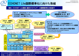 ECHONET Lite国際標準化に向けた取組（PDF形式：508KB）