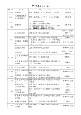平成26年度茨城県・神栖市総合防災訓練タイムスケジュール（PDF 126KB