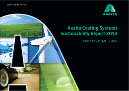 Axalta Coating Systems Sustainability Report 2013