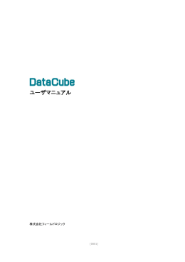DataCube 取扱説明書 (PDF 0.7MB)