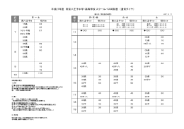 平成27年度 帝京八王子中学・高等学校 スクールバス時刻表 （通常ダイヤ）