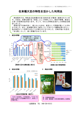 在来種大豆の特性を活かした利用法（PDF：234KB）