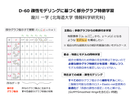 D-‐‑‒60 疎性モデリングに基づく部分グラフ特徴学習 瀧川 一学 (北