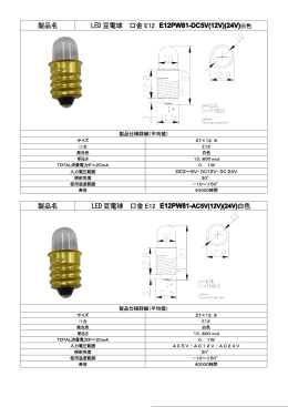 製品名 LED 豆電球 口金 E12 E12PW81