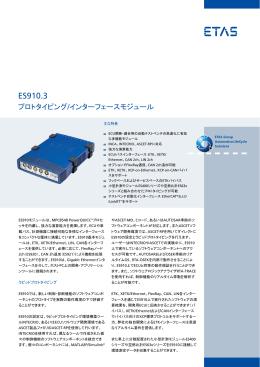 ES910.3 プロトタイピング/インターフェースモジュール フライヤー