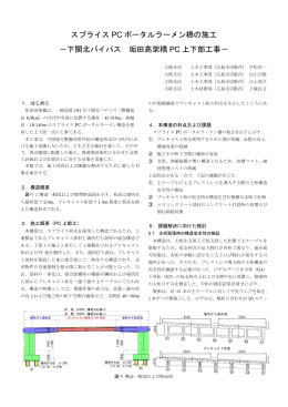 スプライス PC ポータルラーメン橋の施工 －下関北バイパス 垢田高架橋