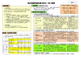 資料1 富山県健康増進計画（第2次）案の概要