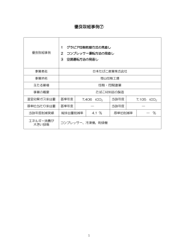 空調運転方法の見直し（日本たばこ産業(株)） [PDFファイル／229KB]