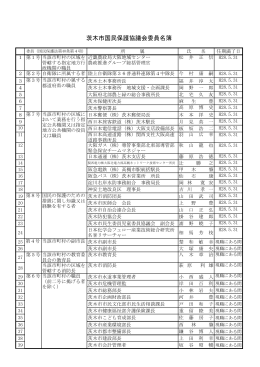 茨木市国民保護協議会委員名簿（平成27年8月1日現在）（PDF：175.6KB）