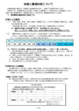 抽選と優遇制度について