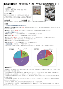 結果報告 7月コープきんきテストキッチン「ロウカット玄米」の試食アンケート