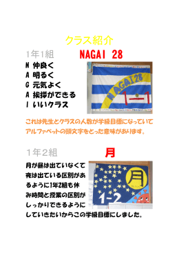 クラス紹介 NAGAI 28 月