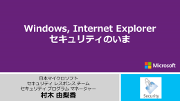 Windows, Internet Explorer セキュリティのいま