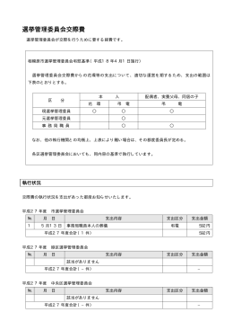 選挙管理委員会交際費（PDF形式 37.9KB）