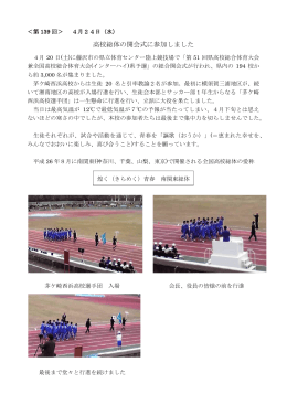 県高校総合体育大会 開会式 H25.4.24