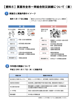資料4 箕面市全市一斉総合防災訓練について（案） （PDF：835KB）