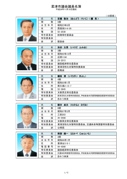 君津市議会議員名簿