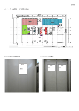 別紙1 エレベーター配置図 （札幌市本庁舎） エレベーター内両側壁面