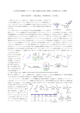 光学活性多置換ピペリジン環の実践的合成法の開発と天然物合成への