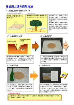 分析用土壌の採取方法