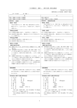 「日本薬局方窒素」添付文書・新旧比較表(2012年12月改訂 JIMGA)