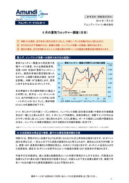 6 月の景気ウォッチャー調査（日本）