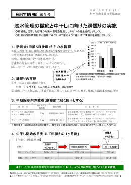 稲作情報第3号 2013.05.17（PDF：124KB）