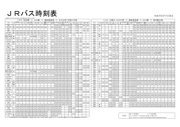JRバス時刻表 - 中国JRバス