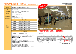 大阪地下鉄『梅田ホームビジョン 平成27年12月7日（月