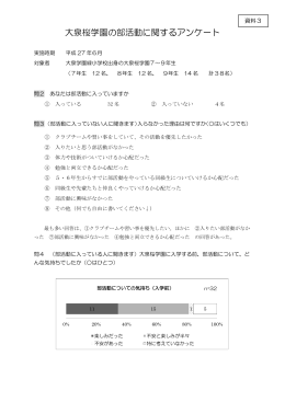 資料3 大泉桜学園の部活動に関するアンケート結果（PDF：156KB）