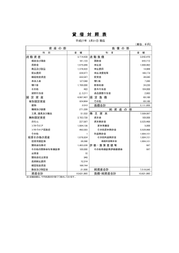 貸 借 対 照 表 - T-MEDIAホールディングス