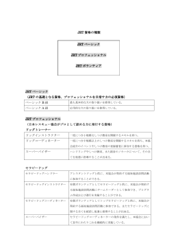 JRT資格の種類 - 日本レスキュー協会