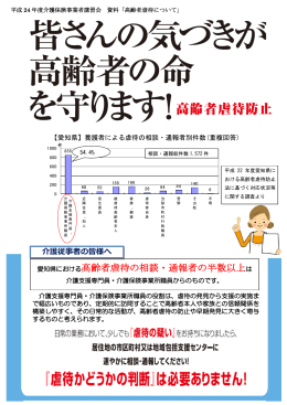 愛知県における高齢者虐待の相談・通報者の半数以上は
