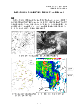 平成26年6月12日に兵庫県丹波市・篠山市で発生した突風について